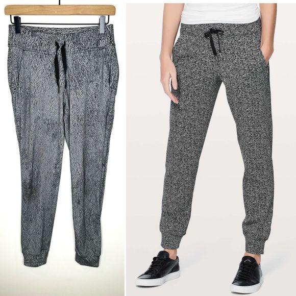 lululemon athletica Pants - Lululemon Ready to Rulu Pant 29” Reconnect Jogger Jacquard Luon White Black